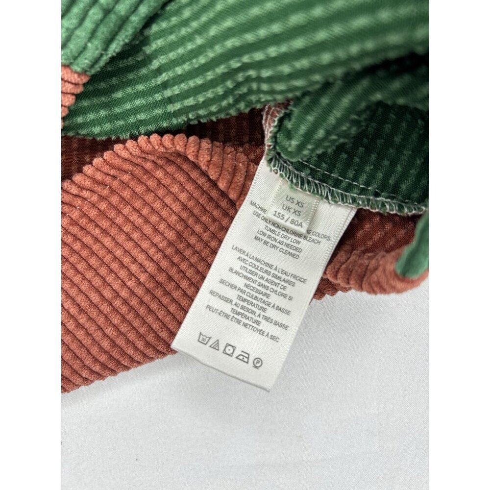 BDG UO Charley Corduroy Colorblock Cropped Top Size XS Boxy Button Oversized - Picture 5 of 14